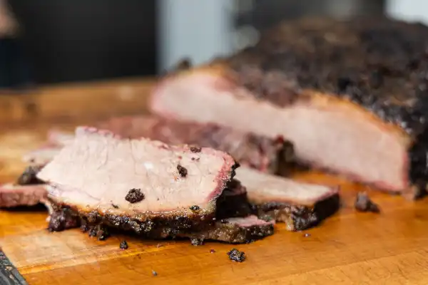 Harris BBQ sliced smoked brisket