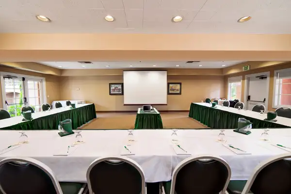Meeting room with projector screen