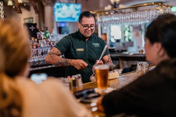 Bartender making a drink