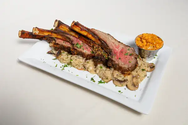 Prime Steakhouse herb-crusted rack of lamb